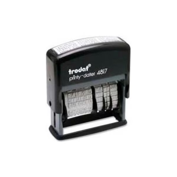 U.S. Stamp & Sign Trodat® Self-inking Message/Date Stamp, 12 Phrases, 3/8